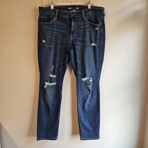 Old Navy Power Slim Straight Distressed Jeans